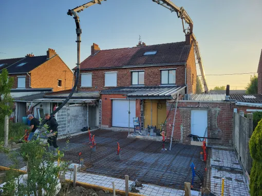 Chantier en cours à Fleurbaix pour l'extension d'un cabinet dentaire, Seclin, FACO-RENO