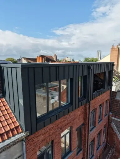 Création d'une boite façade arrière bâtiment de Lille, Seclin, FACO-RENO