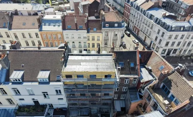 Création d'une boite façade arrière bâtiment de Lille, Seclin, FACO-RENO